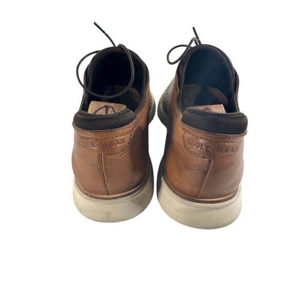 Cole Haan Mens Grand OS Size 9 M Brown Leather Wingtip Oxfords Comfort Shoes - Picture 3 of 9